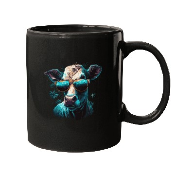 Discover a cow with sunglasses Mugs