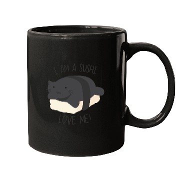 Discover Funny cat sushi valentines day Mugs