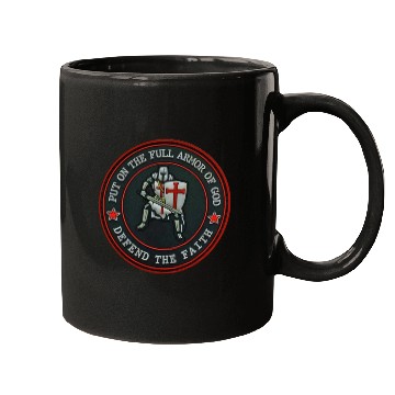 Discover Armor Of God Defender Of Faith Mugs