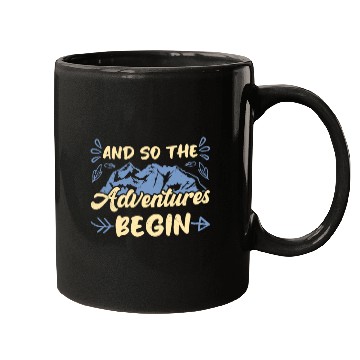 Discover And so the Adventure begins Wanderlust Hiking Mugs