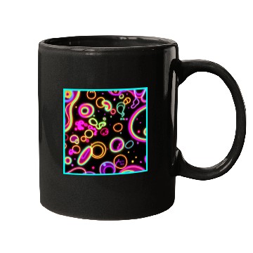 Discover Colorful Circle Neon Patterns Art Design Mugs