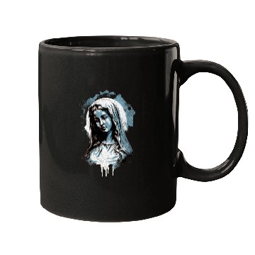 Discover Vintage Virgin Mary - Distressed Design Mugs