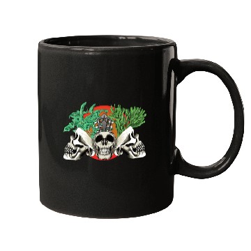 Discover Skull Plant of the blood moon night light Mugs