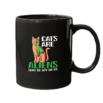Discover Cats Are Aliens Funny Cat Owner Astronomy Lover Mugs