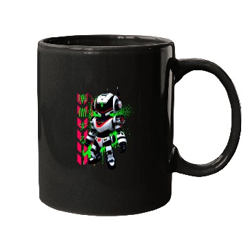 Discover Chibi Mecha: A Cute Cyberpunk Design 1 Mugs
