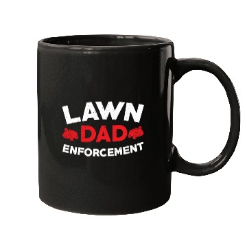Discover Lawn Enforcement Dad Outfit Cutting Grass Mugs