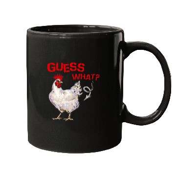 Discover Funny Guess What Chicken Butt Farmer Chicken Buffs Mugs