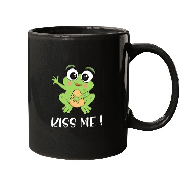 Discover Cartoon Kids Frog I Kiss Me Frog Motif 1 Mugs