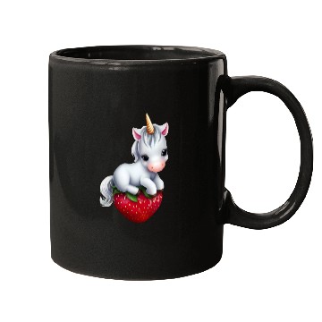Discover Unicorn on strawberry Mugs