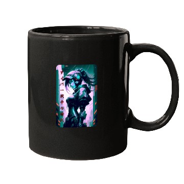 Discover Neon Nights: A Cyberpunk Design 6 Mugs
