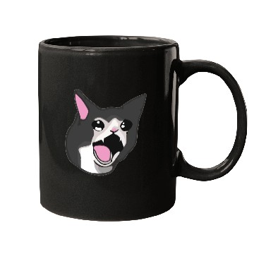 Discover Yamero Crying Screaming Cat Meme Cute Japanese Mugs