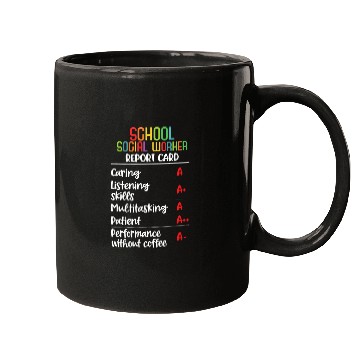 Discover School social worker Report Card Gift Mugs