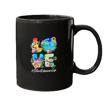 Discover School Librarian Love World Earth Day Save The Pla Mugs