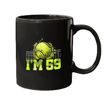 Discover I'm 59 Racket Sports Tennis Player Adult 59th Mugs