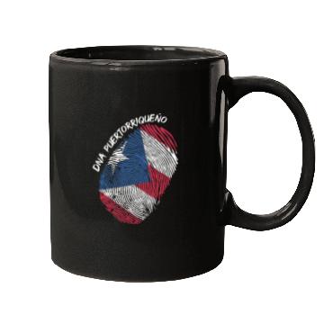 Discover Puerto Rico Flag Fingerprint For Boricua Usa Fans Mugs