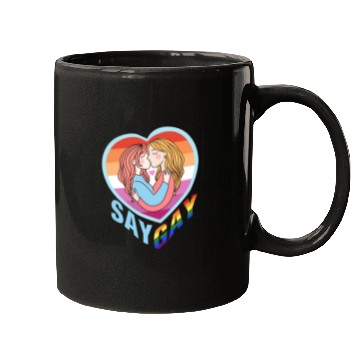 Discover Say Gay Lesbian Couple Mugs