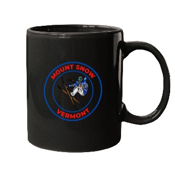 Discover Retro Cool Skiing Mount Snow Vermont Souvenir Mugs