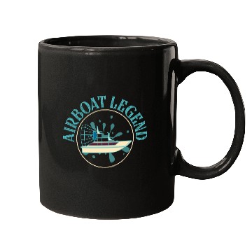 Discover Airboat Legend Hydroplane Air Boat Propeller Swamp Mugs