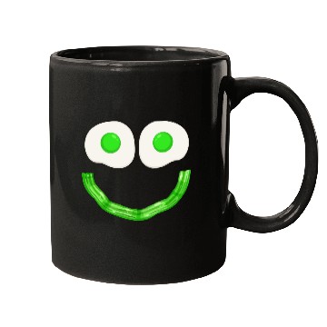 Discover Funny Green Eggs Smile Face Ham Mugs