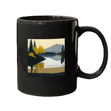 Discover "Tranquil Views" - Minimalist landscape design Mugs