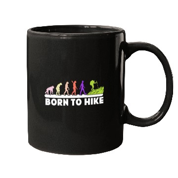 Discover Born to Hike Mountain fan Wanderlust Hikers Mugs