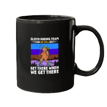 Discover Sloth Hiking Team Wanderlust funny Mountaineer Mugs
