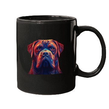 Discover Psychedelic AI Dogue de Bordeaux Mugs