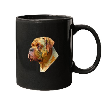 Discover Abstract AI-Generated Dogue de Bordeaux Mugs