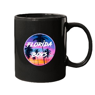 Discover Florida Boys Palm Trees Sunset Mugs