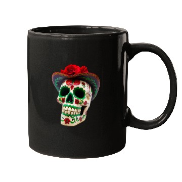 Discover Realistic Floral DOTD Skull Mugs