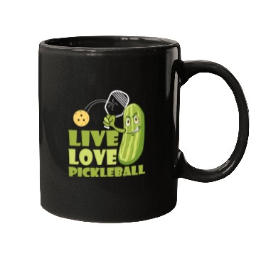 Discover Live Love Pickleball Who Loves Pickle And Ball Mugs