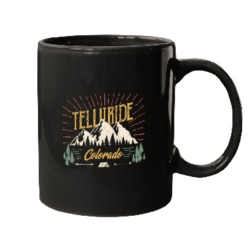 Discover Telluride Colorado Mountain 80S Style Mugs
