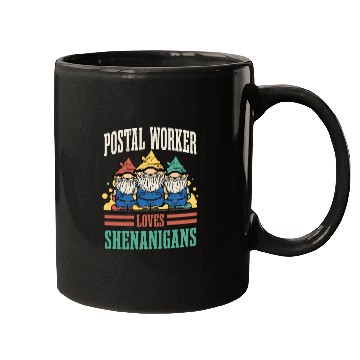 Discover Postal Worker Loves Shenanigans St. Patrick's Day Mugs