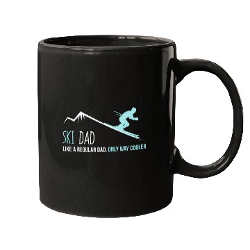 Discover Ski Dad Winter Skiing Mugs