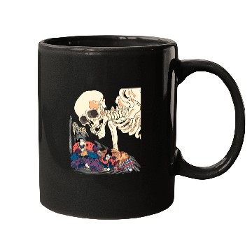 Discover Kuniyoshi Samurai Killing Skeleton Spectre Ukiyo-E Mugs