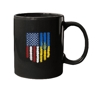 Discover Ukrainian American Flag Ukraine Usa America Roots Mugs