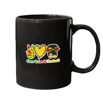Discover Peace Love Junenth Black Pride Freedom Independenc Mugs