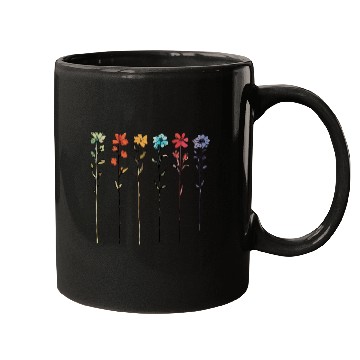 Discover Serene Linear Floral Artwork Mugs