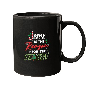 Discover Jesus Is The Reason For The Season Candy Cane Mugs