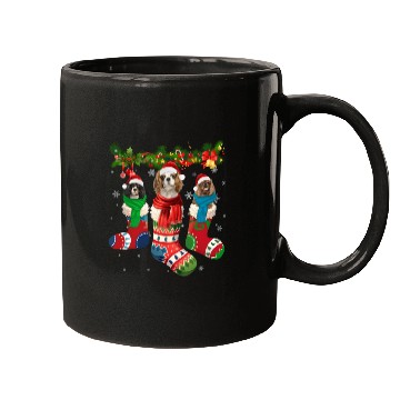 Discover Three Cavalier King Charles Spaniel In Sock Mugs