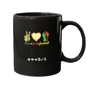 Discover Peace Love Junenth Black History Month Pride Mugs