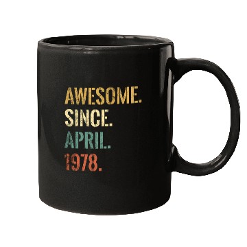 Discover 44Th 44 Awesome Since April 1978 Mugs
