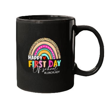 Discover Leopard Rainbow Lunch Lady Welcome Back To School Mugs