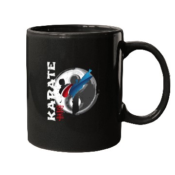 Discover Martial Side Kick Ying Yang Karate Mugs
