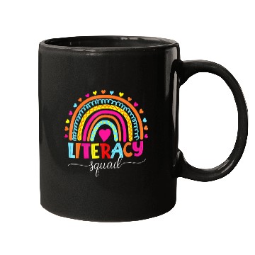 Discover Literacy Squad Reading Teacher Rainbow Back To Sch Mugs