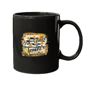 Discover Leopard Sunflower 3rd Grade Teacher First Day Back Mugs