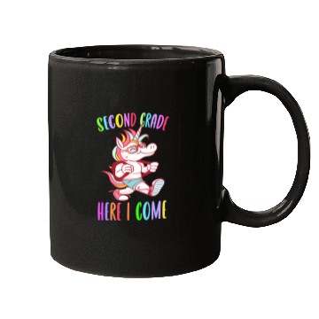 Discover Second Grade Here I Come Unicorn Rainbow Back to S Mugs