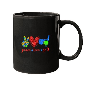 Discover Peace Love Golf Cute Golf Lovers Mugs