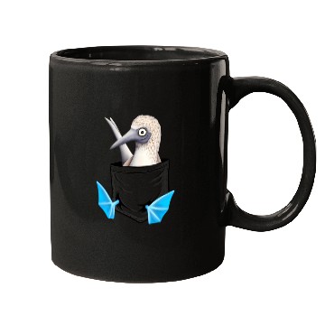 Discover Bird Drawing Fancy Blue Foot Booby In Pocket Mugs