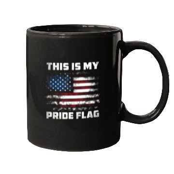 Discover This Is My Pride Flag USA American 4th Of July Mugs